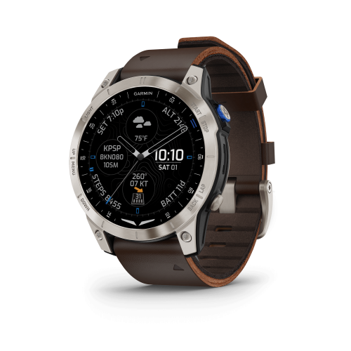 D2 Mach 1 Aviator Smartwatch With Oxford Brown Leather Band